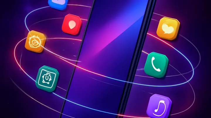 7777BAT COM Sleek smartphone floating in space