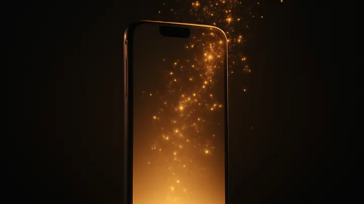 7777BAT COM Modern phone with glowing screen